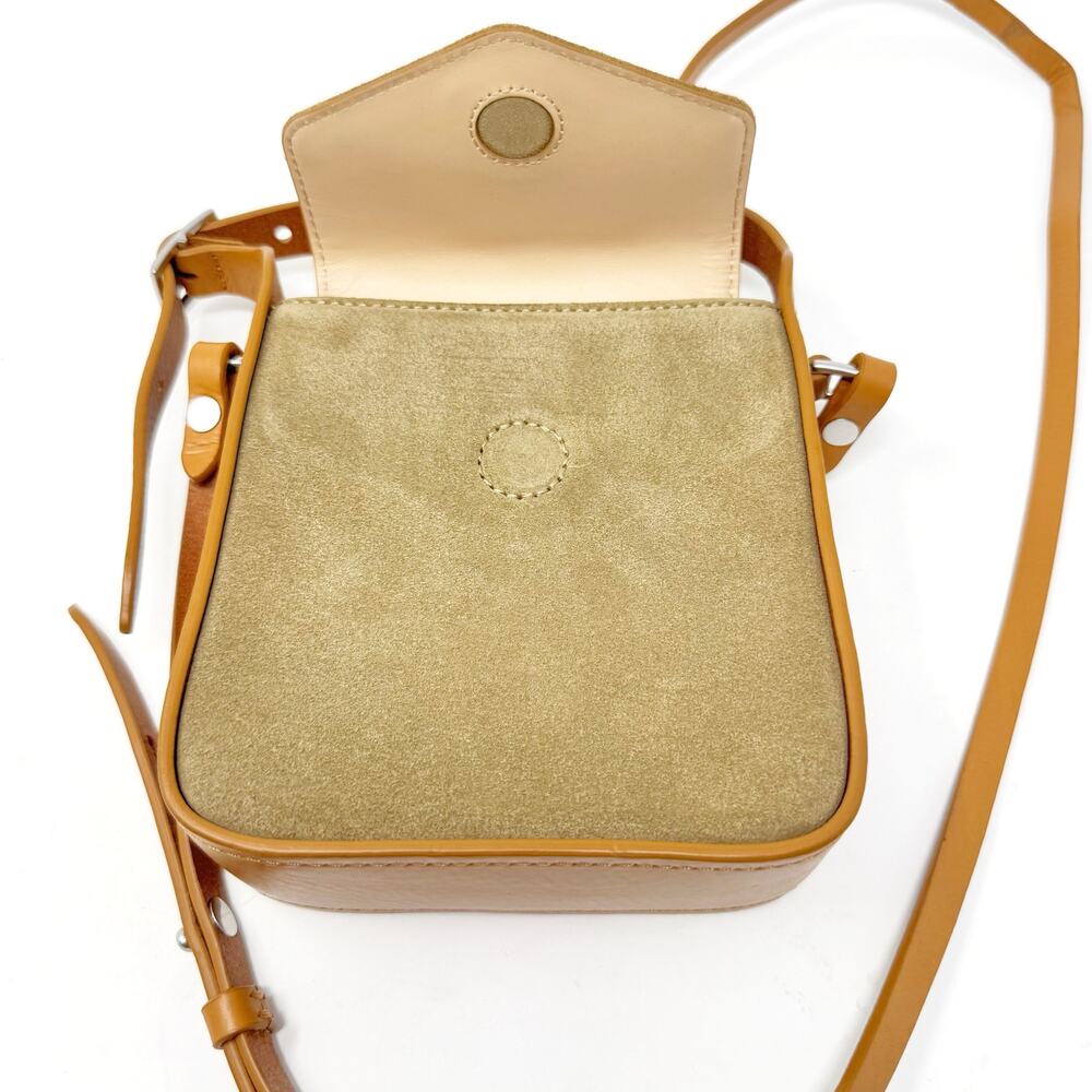 Rag & Bone Journee Suede Leather Crossbody Bag Tan Beige Mini - Picture 5 of 12